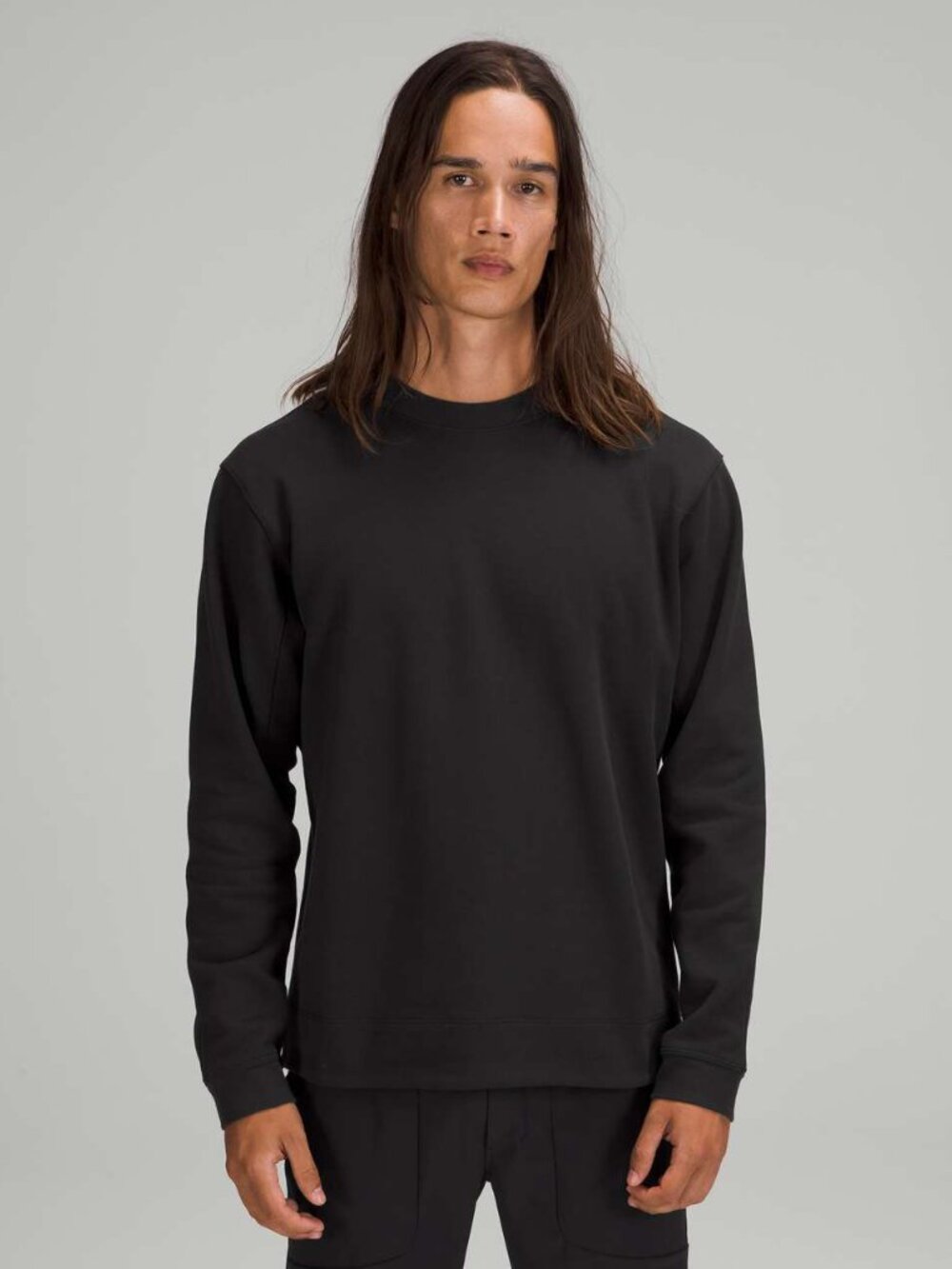 Lululemon French Terry Oversized Long Sleeve Crew in Black